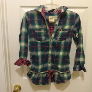 Plaid Hollister button down